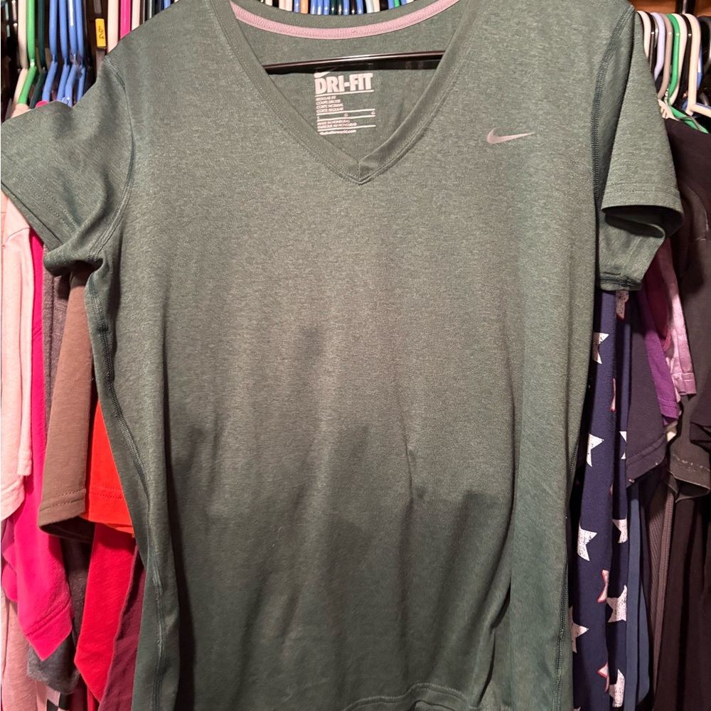 Nike Women's Short Sleeve Green Tee